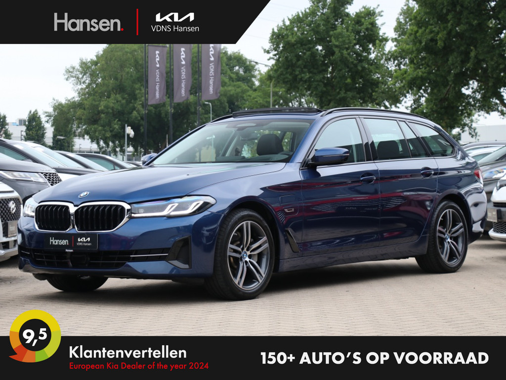 Occasion BMW 5 Serie blauw Stationwagon Automaat Hybride Benzine Hansen Venray 